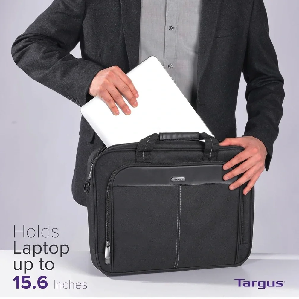 Slim Laptop Bag - Ergonomic Briefcase and Messenger Bag Foam Padded for Laptop